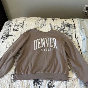 Hollister Brown "Denver Colorado" Crewneck Sweatshirt